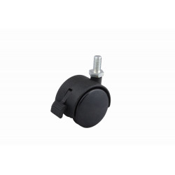 Roulette de meuble 40mm axe M8x15mm frein noir de marque Sans marque, référence: B9403100