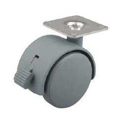 Roulette de meuble 40mm gris plaquette frein de marque Sans marque, référence: B9403300