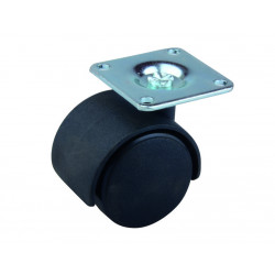 Roulette de meuble 40mm plaquette noire de marque Sans marque, référence: B9403600