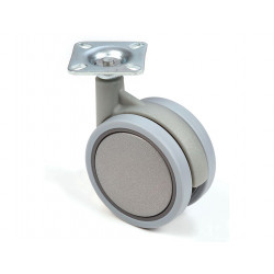 Roulette de meuble 75mm avec bande de roulement souple de marque Sans marque, référence: B9404400