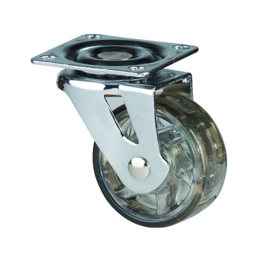 Roulette de meuble TOP O 50 mm transparent foncé sans frein - Sans marque
