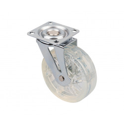 Roulette de meuble TOP O 75mm transparent sans frein de marque Sans marque, référence: B9406100