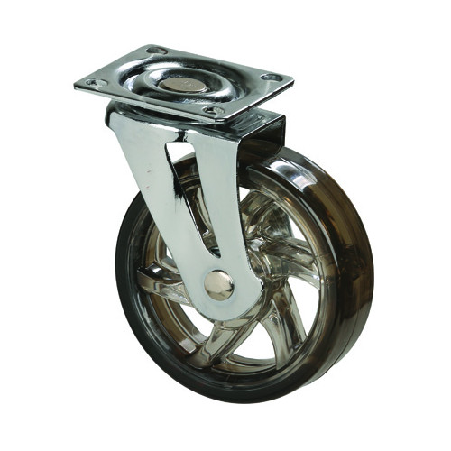 Roulette de meuble TOP O75mm transparent foncé sans frein - Sans marque