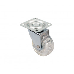 Roulette de meuble TOP-E O50mm transparent foncé sans frein de marque Sans marque, référence: B9407100