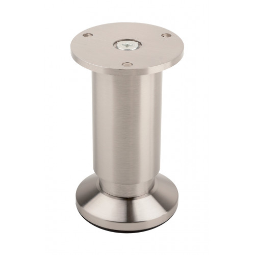 Pied de meuble FA005 80 mm réglable imitation acier inox - Sans marque
