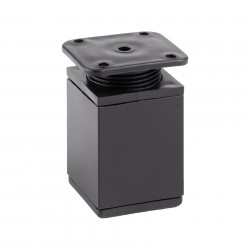 Pied de meuble FA009 60 mm réglable noir mat de marque Sans marque, référence: B9420900