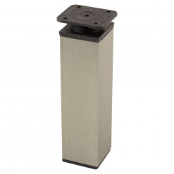 Pied de meuble FA009 150 mm réglable imitation inox/noir plastique de marque Sans marque, référence: B9421700