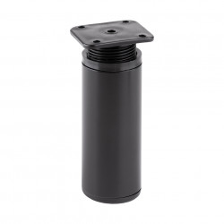 Pied de meuble FA010 100 mm réglable noir mat de marque Sans marque, référence: B9422300