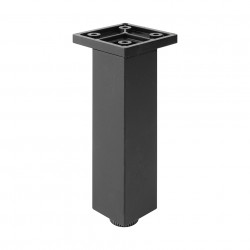 Pied de meuble FP003 120 mm réglable noir mat de marque Sans marque, référence: B9426100