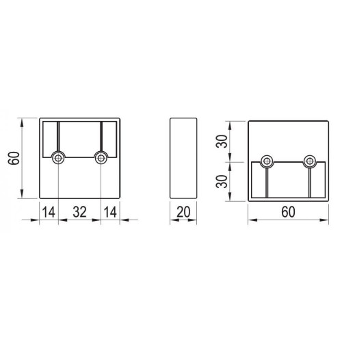 Pied de meuble FP004 20mm gris - Sans marque