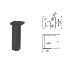 Pied de meuble FP005 100 mm réglable noir mat - Sans marque