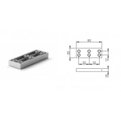 Pied de meuble FP007 10mm gris de marque Sans marque, référence: B9427500