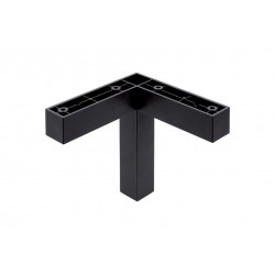 Pied de meuble FP009 120 mm réglable noir mat de marque Sans marque, référence: B9427900