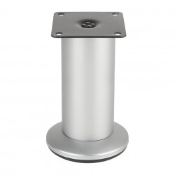 Pied de meuble FS001 100 mm réglable chrome mat de marque Sans marque, référence: B9428900