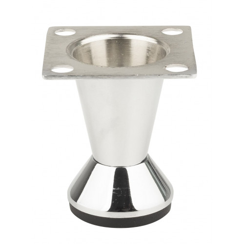 Pied de meuble FS002 50 mm réglable chrome brillant - Sans marque
