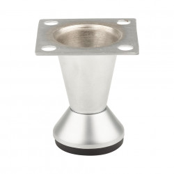 Pied de meuble FS002 80 mm réglable chrome mat de marque Sans marque, référence: B9431400