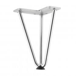 Pied de meuble FS004 175mm chrome - Sans marque