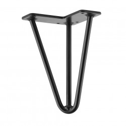 Pied de meuble FS004 175mm noir mat de marque Sans marque, référence: B9432300