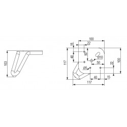 Pied de meuble FS005 103mm blanc mat - Sans marque