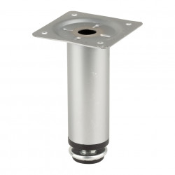 Pied de meuble FS014 100 mm réglable chrome mat de marque Sans marque, référence: B9434600