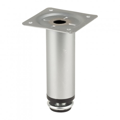 Pied de meuble FS014 100 mm réglable chrome mat - Sans marque