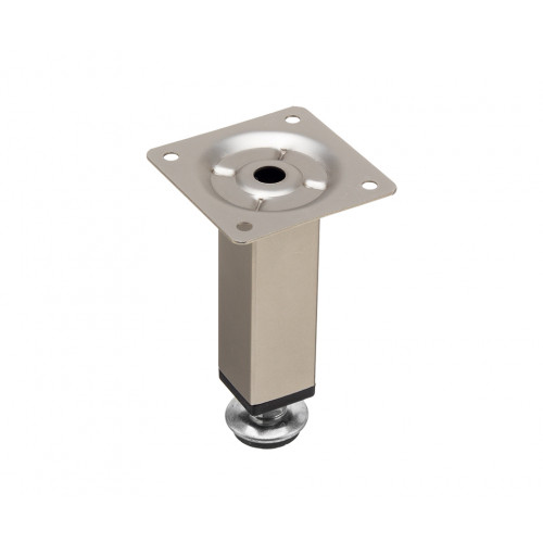 Pied de meuble FS015 100 mm réglable chrome mat - Sans marque