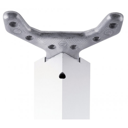 Pied de table TA001 710/60x60mm alu anodisé - réglable - Sans marque