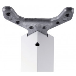 Pied de table TA001 710/60x60mm blanc brillant - réglable - Sans marque