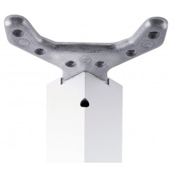 Pied de table TA001 1100/60x60mm alu anodisé - réglable - Sans marque