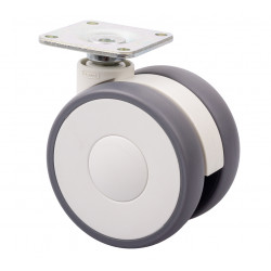 Roulette de meuble Linea 65mm 70kg gris clair de marque Sans marque, référence: B9440900