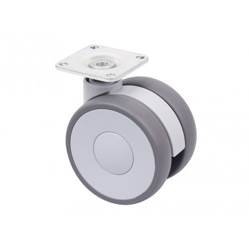 Roulette de meuble Linea 65mm 70kg gris foncé - Sans marque