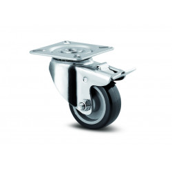 Roulette de meuble pivotante 1475 frein bande souple O50 mm de marque Sans marque, référence: B9441300