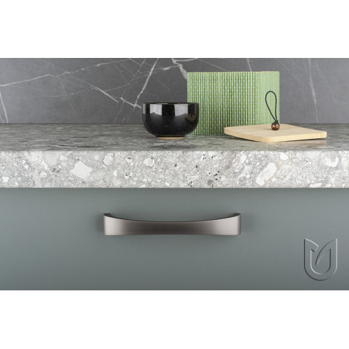 Poignée de meuble Andrea 96 nickel foncé mat + vis - Sans marque