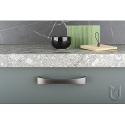 Poignée de meuble Andrea 128 nickel foncé mat + vis - Sans marque