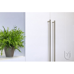 Poignée de meuble Barre de traction 128/168 chrome mat + vis - Sans marque