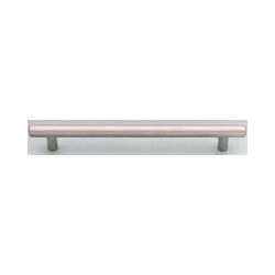 Poignée de meuble barre de traction 128/168 nickel mat + vis - Sans marque