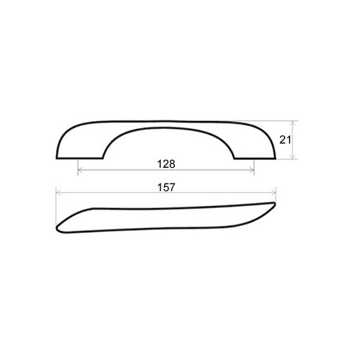 Poignée de meuble Besina 128 nickel mat + vis - Sans marque