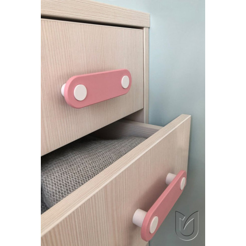 Poignée de meuble Cute 96 gris/blanc - Sans marque