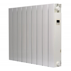 Radiateur électrique vertical à inertie sèche – Caraïbes blanc - 2000 W - 20 m² - UNIV'R CHAUFFAGE