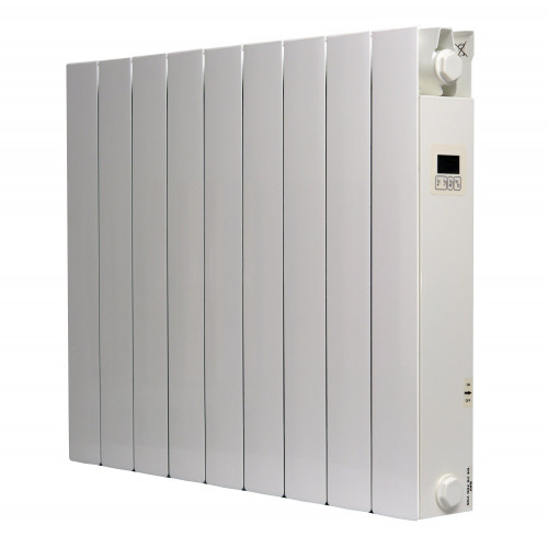 Radiateur électrique vertical à inertie sèche – Caraïbes blanc - 2000 W - 20 m² - UNIV'R CHAUFFAGE
