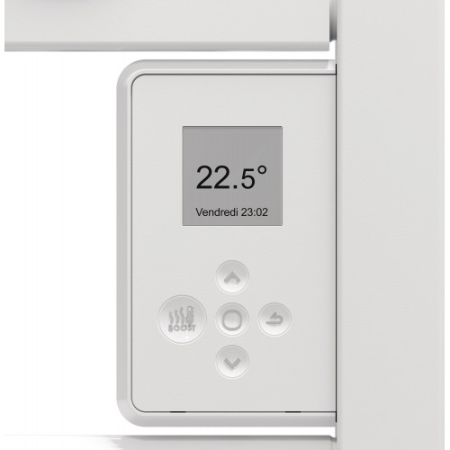 Sèche-serviettes électrique soufflant – MARAPI TACTILE BLANC - 1750 W – Vertical – Inertie fluide – Thermostat électronique – Éc - SAUTER