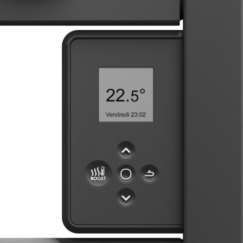 Sèche-serviettes électrique – MARAPI TACTILE ANTHRACITE - 500 W – Inertie fluide – Thermostat électronique – Format compact - SAUTER