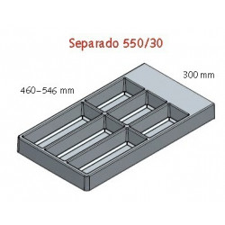 Range-couverts Separado 546x300x2,8 mm argenté de marque Sans marque, référence: B9385700