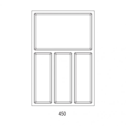 Range-couverts Sky 372x474mm anthracite - Sans marque