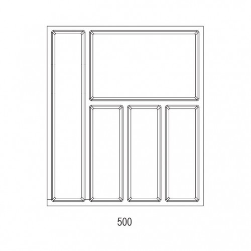 Range-couverts Sky 422x474mm anthracite - Sans marque