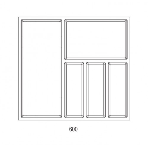 Range-couverts Sky 522x474mm anthracite - Sans marque