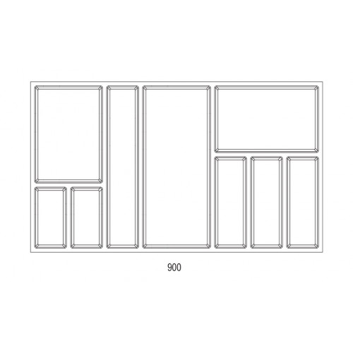 Range-couverts Sky 822x474mm anthracite - Sans marque