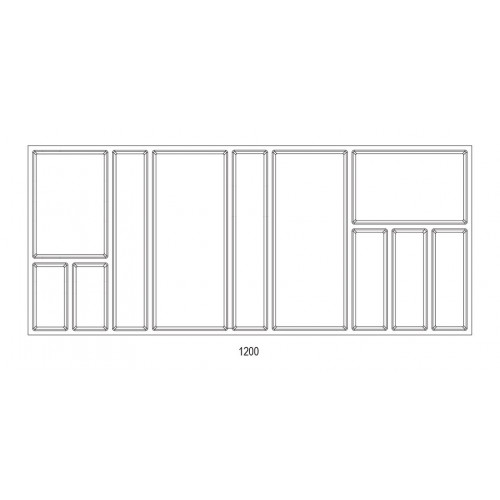 Range-couverts Sky 1122x474mm anthracite - Sans marque