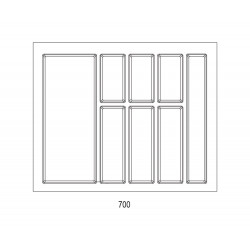 Range-couverts Classico Kristall softTouch 622x474mm noir - Sans marque