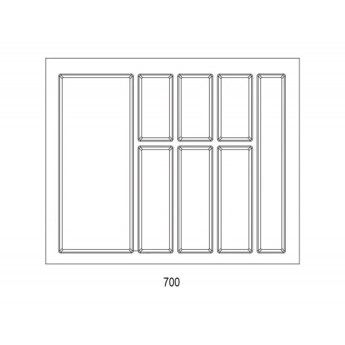 Range-couverts Classico Kristall softTouch 622x474mm noir - Sans marque